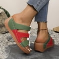 thumbnail image 5 of FRSASU Women's Platform Sandals Wedge Heels Sandals Ankle Strap Open Toe Casual Summer Dressy Wedges Shoes Green, 5 of 8