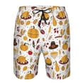 thumbnail image 4 of Kdxio Thanksgiving Pattern Mens Casual Shorts - Drawstring Summer Beach Sports Shorts for Men, 4 of 9