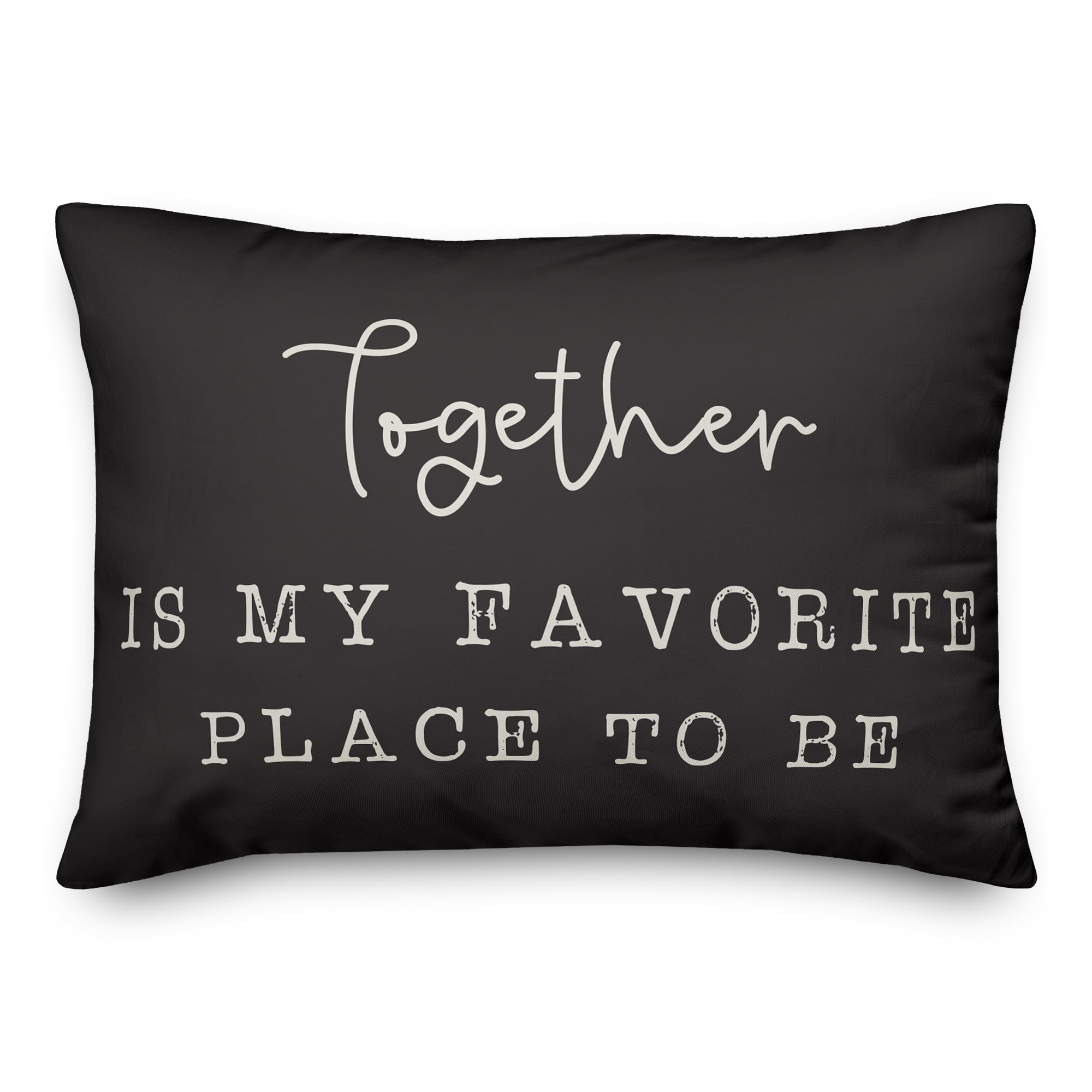 Creative Products Favorite Place on Black 14x20 Indoor / Outdoor Pillow