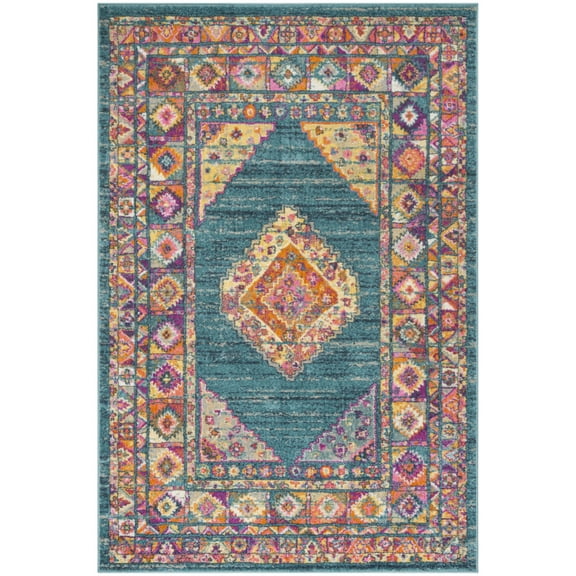 SAFAVIEH Madison Emmet Traditional Runner Rug, Light Grey/Fuchsia, 2'3" x 12'