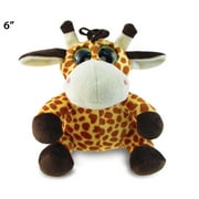 DolliBu Plush Giraffe Stuffed Animal - Soft Huggable Big Eyes Giraffe, Adorable Playtime Plush Toy, Cute Safari Zoo Animal Cuddle Gift, Super Plush Doll Soft Animal Toy for Kids & Adults - 6 Inches