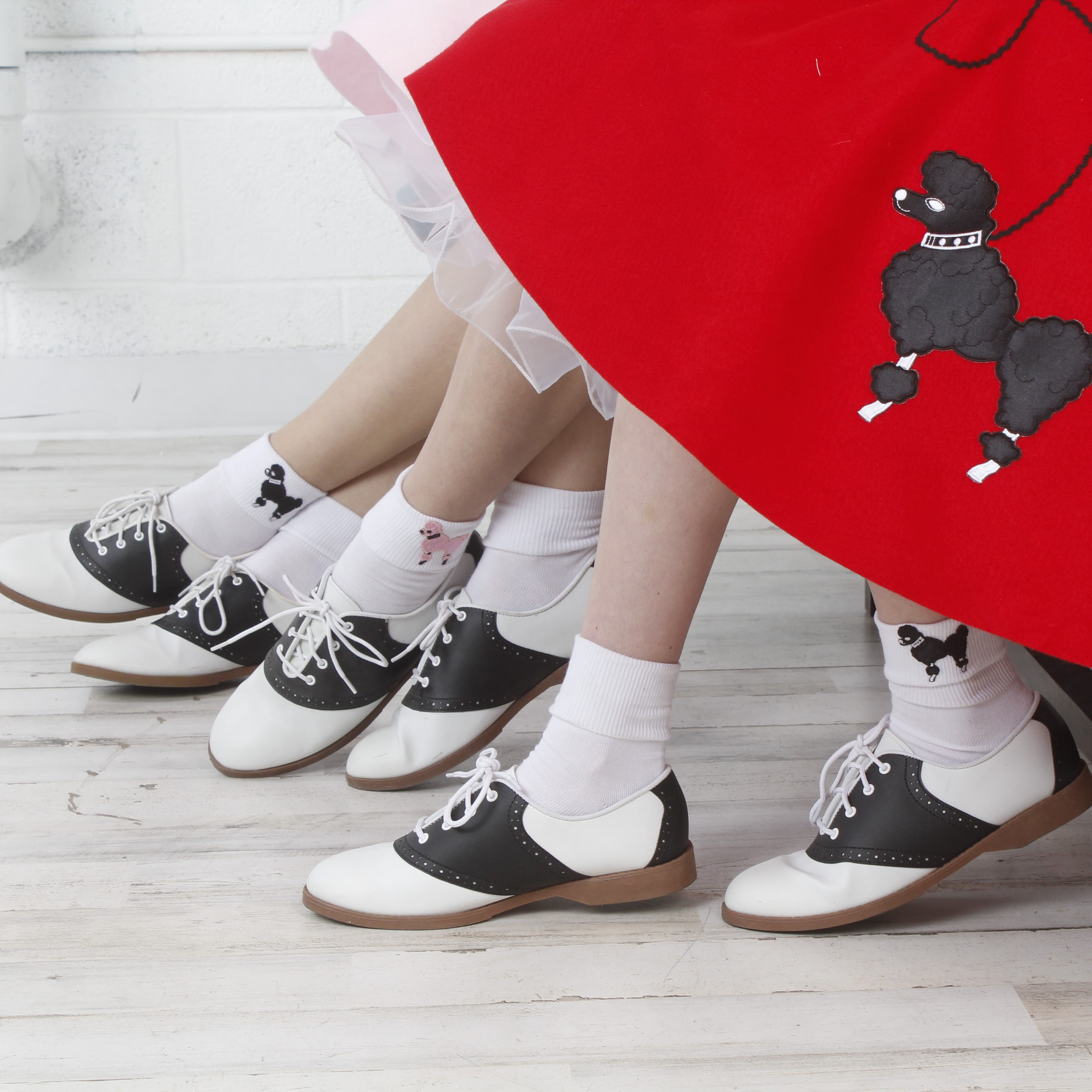 Hip Hop 50's Shop 1950s Adult 4 Piece Poodle Skirt Costume Outfit