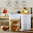 Crystalia Pickle Jar with Strainer Insert, Deli Food Storage Container