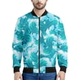 thumbnail image 2 of Chaquetas con estampado 3D de olas del océano vintage, ropa para hombre, sudadera holgada de primavera, chaqueta bomber informal con cremallera, ropa de calle, abrigo, 2 of 4