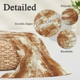 thumbnail image 2 of Brown Ombre Pillow Covers, Linen Long Throw Pillow Case, Gradient Abstract Art Vintage Holiday Pillow Protector Decorative Cushion Cover for Living Room/Bedroom 16" x 24", 2 of 8