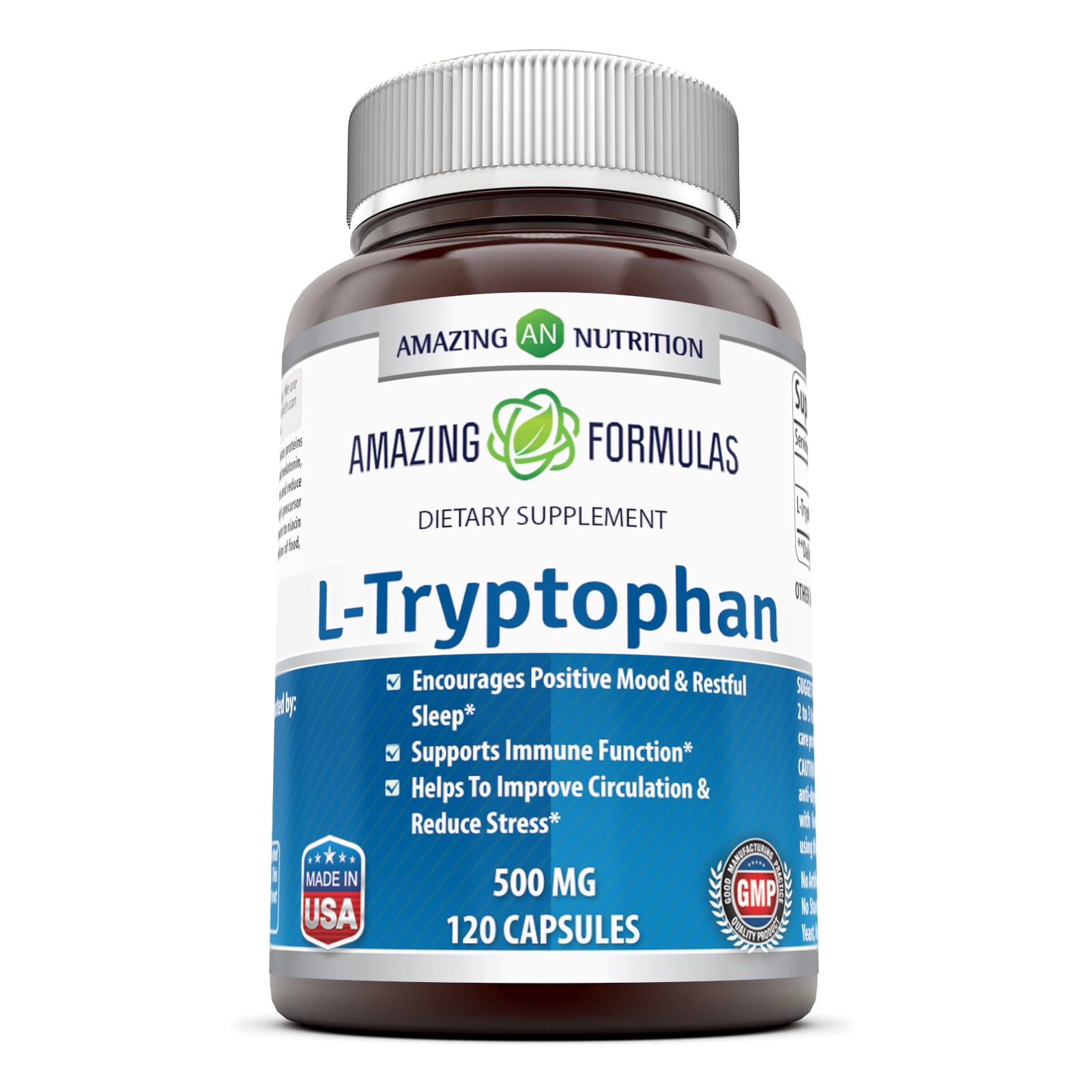 Amazing Formulas LTryptophan 500 Mg 120 Capsules