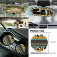thumbnail image 5 of Jeiento Aztec 14 PCS Car Seat Cover Full Set with Steering Wheel Cover Seat Belt Covers Cow Print Trash Can Rear View Mirror Cover Sunflower Center Console Cover Cup Coasters Handbrake Cover Set, 5 of 7