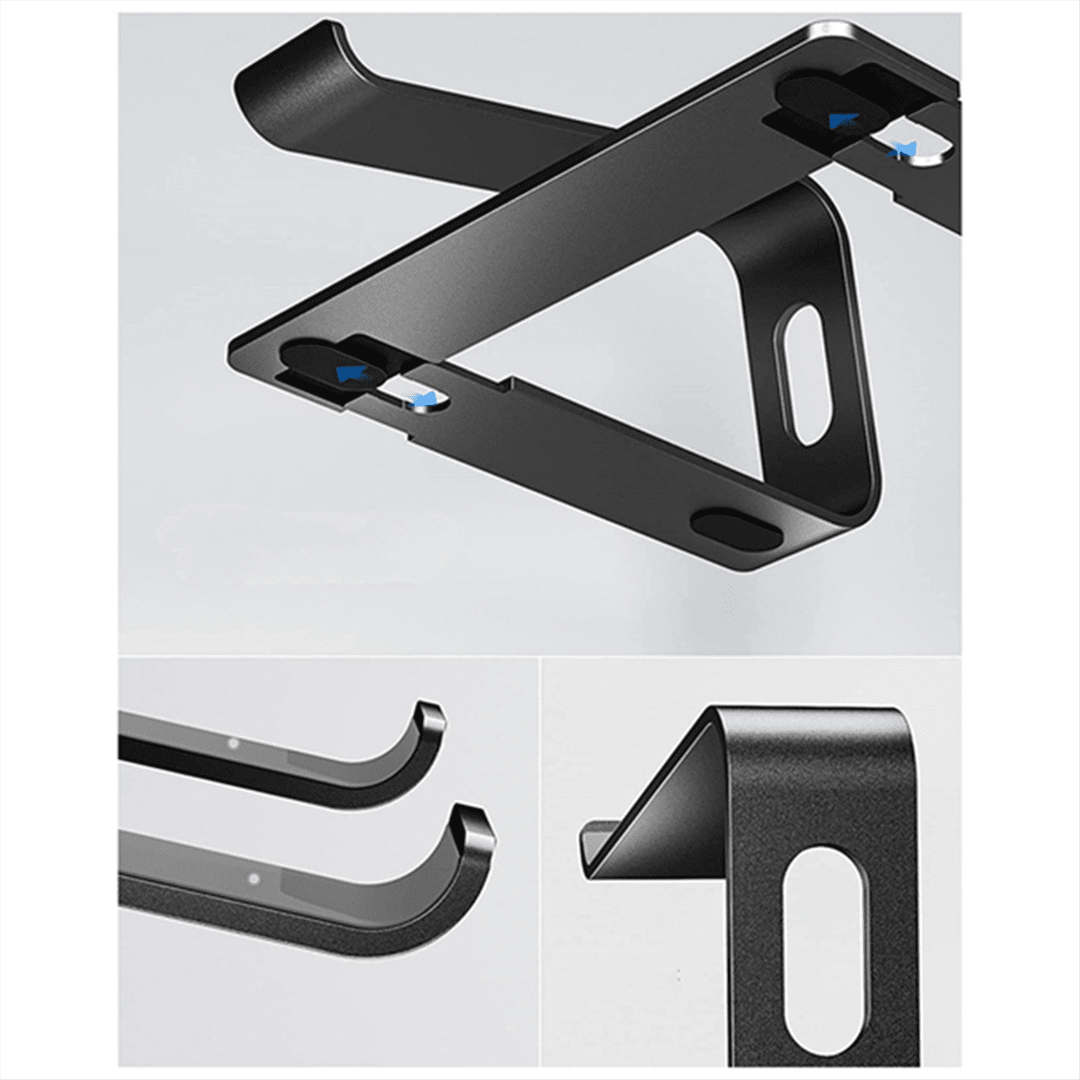 Aluminum Stand for Portable Laptop Stand Desktop Stand Black