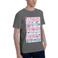thumbnail image 2 of Bingfone Pink Striped Flamingo Men'S Loose Fit Short-Sleeve Pocket T-Shirt, 2 of 7
