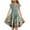 Army Green, variant on Pounoo New Dresses For Girls Loose Print Short Sleeve Casual Dresses Round Neck Knee Length Dress With Pocket Quick Drying Kids Dresses Girls 4-16