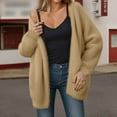 thumbnail image 7 of Gyexs Women Open Front Cardigans Trendy Fall Long Sleeve Drop Shoulder Soft Knit Slouchy Sweater Winter Outerwear 2025 (Brown, Size One Size), 7 of 7
