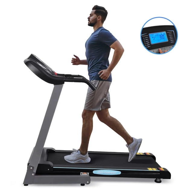 2.5 HP Folding Treadmil for Home with 12 Levels Auto Incline, 8.5 mph Speed, 15 Preset Program, 220lbs Max Weight