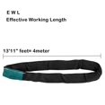 thumbnail image 4 of Runner Deer Black Spanset 3m 9'10"FT Aerial Lyra Hoop Rigging Aerial Silks Hanging Round Slings Polyester Lifting Strap 5,300 lb. Vertical Capacity, Multiple Span Set Sizes (3M /9'10"FT), 4 of 4
