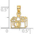 thumbnail image 3 of 14K Yellow Gold Flat Cut-Out Camera Charm (7.1 X 10.4) Made In United States k7155, 3 of 5
