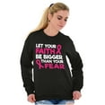 thumbnail image 3 of Breast Cancer Faith Bigger Than Fear Women Crewneck Sweatshirt Brisco Brands S, 3 of 6