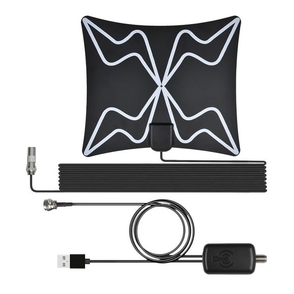 Antenne TV Intérieure Amplifiée Antenne HDTV Portée de 2000 Miles