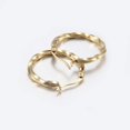 thumbnail image 2 of 304 Stainless Steel Hoop Earrings Gold Round Hoop Earrings 304 Stainless Steel, 2 of 2