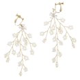 thumbnail image 1 of s mujeres flor de material cristal con colgante decración Clip el oído joyería de Hugo Pendientes de plata de ley para mujer, 1 of 9