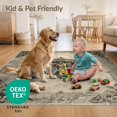 thumbnail image 4 of ODIKA 3'x5' Ultra-Soft Throw Mat, Farmhouse Boho Featuring Weathered Framing Desk Dining Under None Washable, Bare feet friendly, Easy Care Indoor rug for Bedside, Vanity, 4 of 7