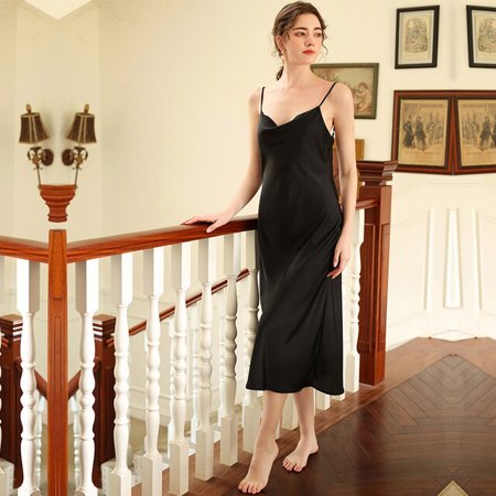 

PIKADINGNIS Sexy Pajamas Womens Silk Suspender Nightdress Ladies Spring and Summer Ice Silk Thin Halter Home Service Outsidebridal Dress