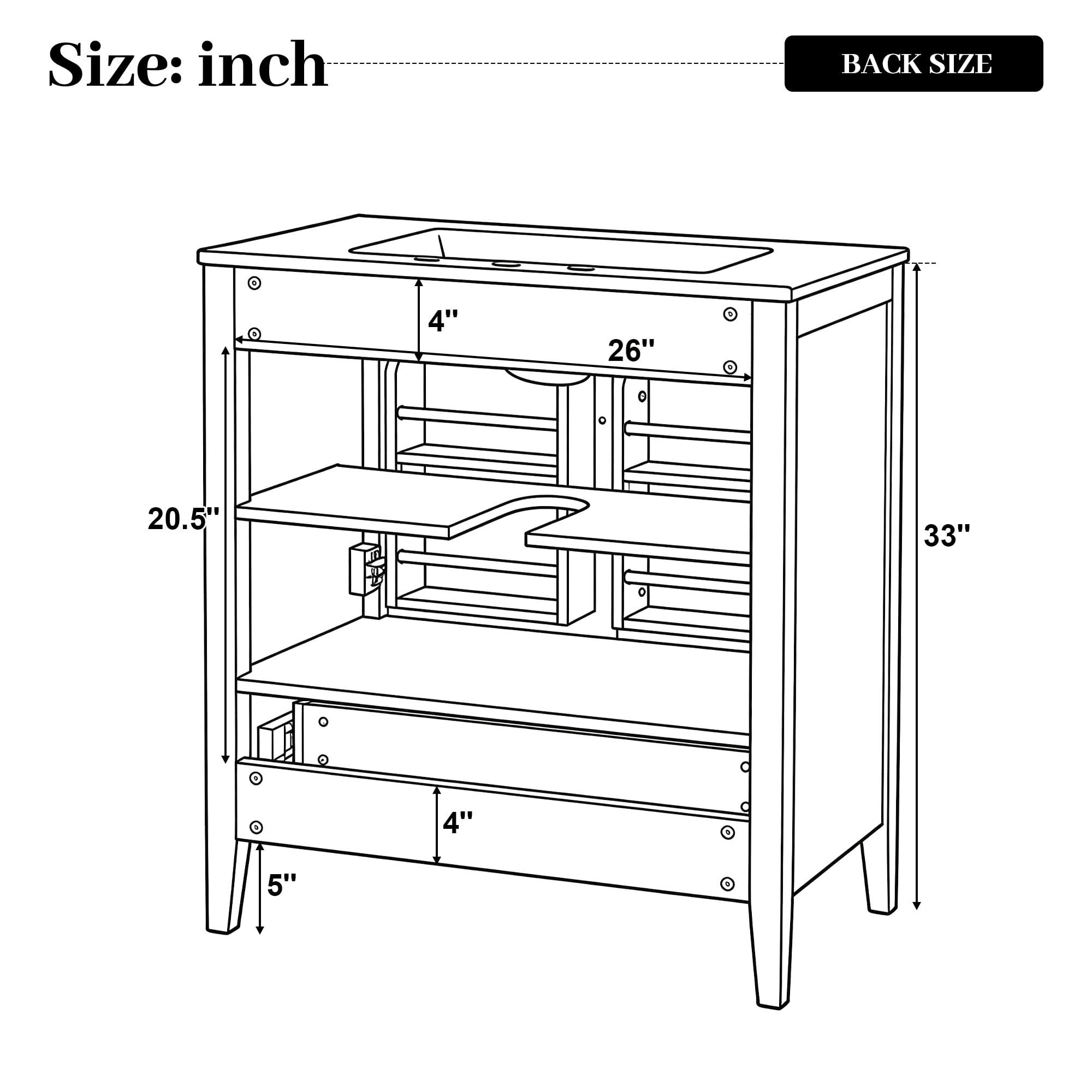 30" Natural Wood Grain Bathroom Vanity with Ceramic Sink Top, Solid Wood Legs, Soft-Close Double Doors & Bottom Drawer, Adjustable Interior Shelf, Door-mounted Organizers