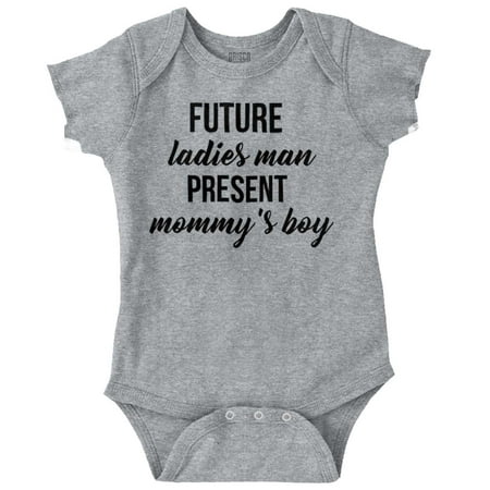 

Future Ladies Man Cute Mommys Boy Bodysuit Jumper Boys Infant Baby Brisco Brands 18M