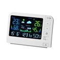 thumbnail image 3 of Reloj despertador digital compacto con estación meteorológica, temperatura y humedad. Estilo A Blanco, 3 of 9