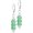 A08_Light Green Dongling, variant on Natural Stone Dish Bead Drop Earrings, Silver Real Quartz Crystal Gemstone Dangle, Style I3043