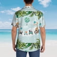 thumbnail image 3 of Lsque Animals Riding Across The Sky pattern Hawaiian Shirt for Men, Unisex Summer Beach Casual Short Sleeve Button Down Shirts-Large, 3 of 9
