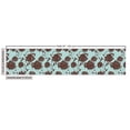 thumbnail image 3 of Ambesonne Floral Fabric by the Yard Upholstery, Flower Ornaments Retro, 1 Yard, Pale Blue Brown, 3 of 5