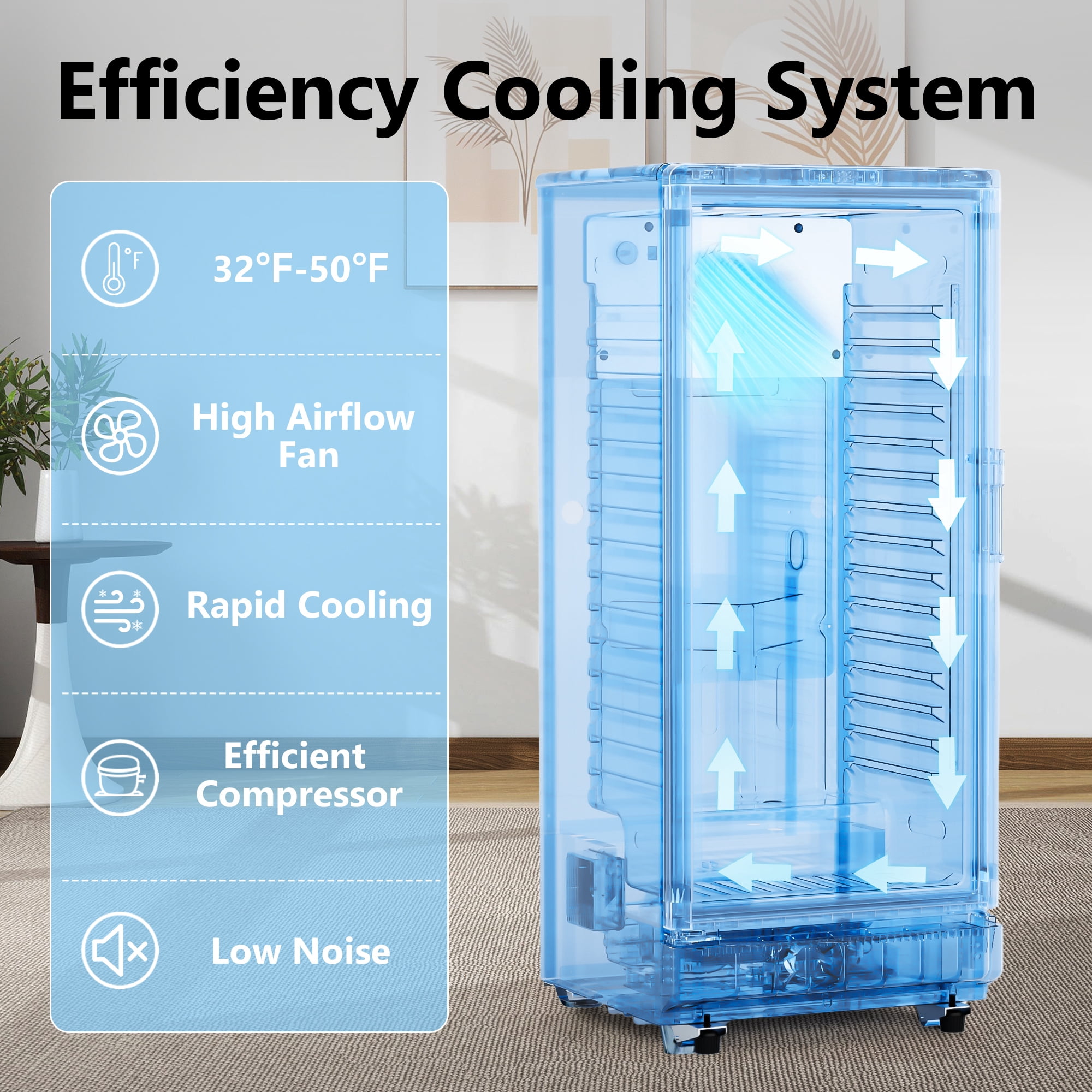 Simzlife Commercial&Residential Merchandiser Refrigerator, Outdoor Beverage Refrigerator with Double-Tempered Glass Door, Beverage Cooler for Bar, Office, Restaurant
