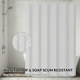 thumbnail image 3 of MAZBFF White PEVA Mouldproof Shower Curtain with 12 Hooks, 72"x72", 3 of 5
