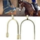 thumbnail image 4 of Espuelas cromadas para niña joven Espuelas estrechas de aleación de zinc y latón cromado para mujer (oro), 4 of 5
