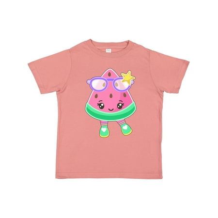 

Inktastic Cute Watermelon with Sunglasses Gift Toddler Boy or Toddler Girl T-Shirt