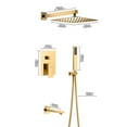 thumbnail image 3 of Boyel Living 10 inches Shower System Wall Mount 3-Function Single Shower Rain System Handheld Shower Brushed Gold, 3 of 10