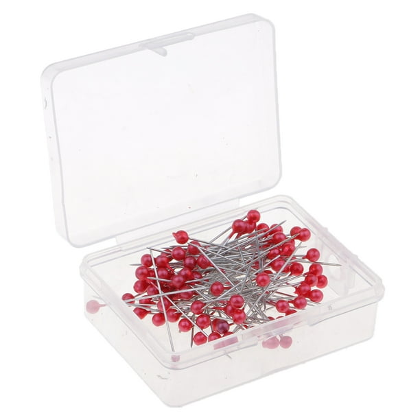 100 Piezas Pernos de Cabeza Perlados Multicolores Alfiler para Componentes de rojo Colcomx Pernos de cabeza de acero inoxidable