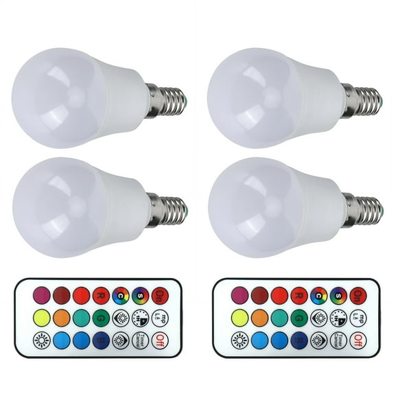 LED RGB Lamp, Super Long Life RGB Color Changing LED Bulbs, With Remote Control Home Decor For Home Bar Party Bedroom Bedroom Stairway Bar RGB + Warm White 3000K E14 Lamp Socket