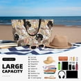 thumbnail image 5 of Kdxio Groovy Disco for Beach Bag for Women Large Beach Tote Bag Waterproof Sandproof Swim Bag with Zipper Pockets Beach Vacation Travel, 5 of 7