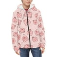 thumbnail image 5 of Xoenoiee Pink Pig Kids Hoodies Zip Up Jacket with Pocket for Boys Girls 6-7 Years Teens Long Sleeve Hooded Sweatshirt Fall Winter Active Wear Athletic Coat, 5 of 7