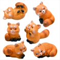 thumbnail image 1 of Figuras de Mapache Pequeñas en Miniatura, Minifiguras de Panda Rojo de de 1 Pulgada, Conjunto de Adornos de Pastel de Animales de Resina Lindos, 1 of 5