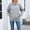 #102-Gray, variant on Women Solid Basic Fleece Letter Loose Hoodie Sweatshirt Long Sleeve Kangaroo Pocket Drop Shoulder Pullovers Top