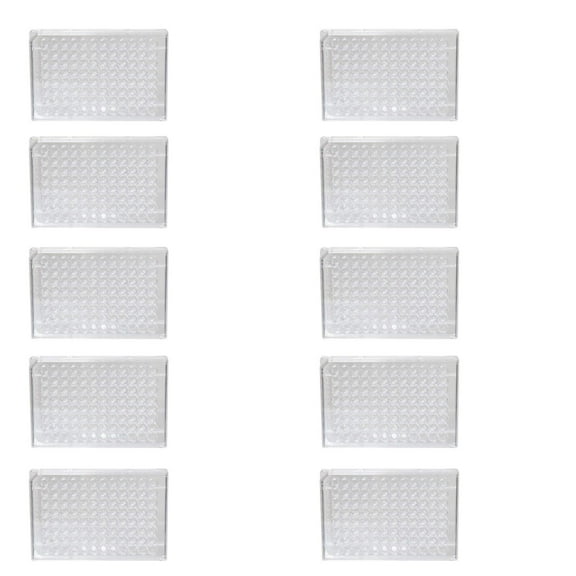 Microplate with 96 Wells and Lid, Clear Polystyrene. Pack of 10.