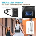 thumbnail image 7 of Case for Samsung Galaxy Tab A9 8.7 inch, 360 Degree Rotating Hand Grip Shockproof Cover with Shoulder Strap, Black, 7 of 7