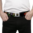 thumbnail image 3 of Nickelodeon Belt, Seatbelt Buckle Belt, Ninja Turtles Electric Expressions Black Multi Neon, 30 to 44 Inches, 3 of 9