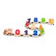 thumbnail image 2 of Coches de juguete de madera Montessori Juguetes educativos Durable Colorido para la interacción número de 12 secciones Hugo tren juguetes, 2 of 7