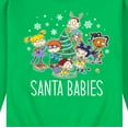 thumbnail image 3 of Rugrats - Santa Babies - Men's Crew Neck Fleece Pullover, 3 of 6