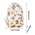thumbnail image 6 of Cartoon Animal Print Backpack Middle Elementary With Detachable Mini Coin Pouch Side Mesh Pocket Waterproof Back To School Bookbag, 6 of 6