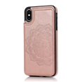 thumbnail image 1 of Funda para iPhone Xs Max con tarjetero de piel sintética con estampado de flores de datura, 1 of 5