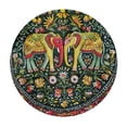 thumbnail image 4 of BANET Bloom Elephant Floral Tablecloth for Round Tables and One Gray , Floral Kitchen Dining Table Cloth, Table Cover for Indoors and Outdoors, Red ,Round 54"-58, 4 of 8