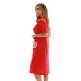 thumbnail image 2 of Just Love Short Sleeve Nightgown Sleep Dress for Women (Red - Living My Blessed Life, 3X Plus), 2 of 3